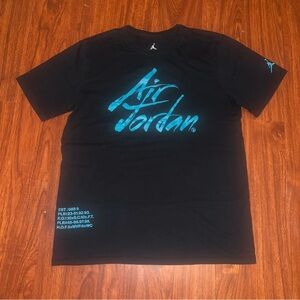 Jordan Men's Tee in Black with Blue Accents